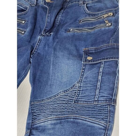 Loong Biker Mens Motorcycle Pants Protective Riding Black Jeans Size 32 - New No - Picture 4 of 12